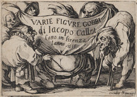 KG 10797
<br/>
Titelblad: Varie figure gobbi ("Gebochelden")
<br/>
<em>Callot, Jacques (1592 - 1635)</em>